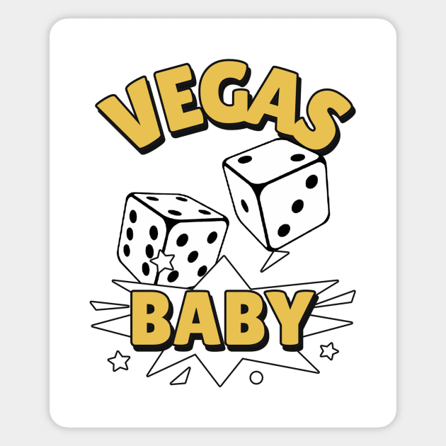 VEGAS Gold With Dice Magnet by SartorisArt1